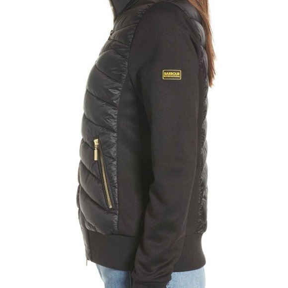 NEW Barbour International Black Jacket  Zip Size 6 - Picture 4 of 12